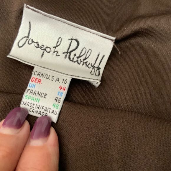 JOSEPH RIBKOFF Turquoise with Dark Brown Leopard Print Ruffle Hem Skirt Sz 16 - Picture 2 of 5